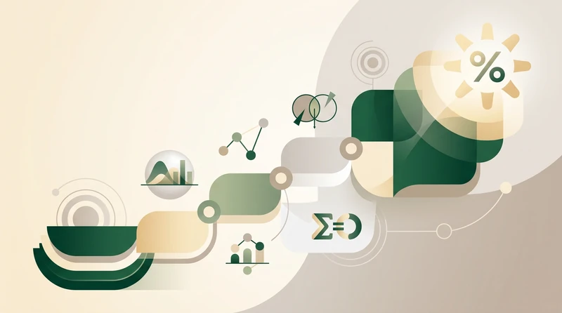 An abstract illustration of an organized study plan with steps and progress