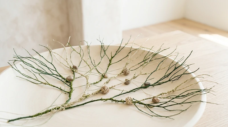 A conceptual illustration of interlocking organic shapes in deep green and warm cream tones