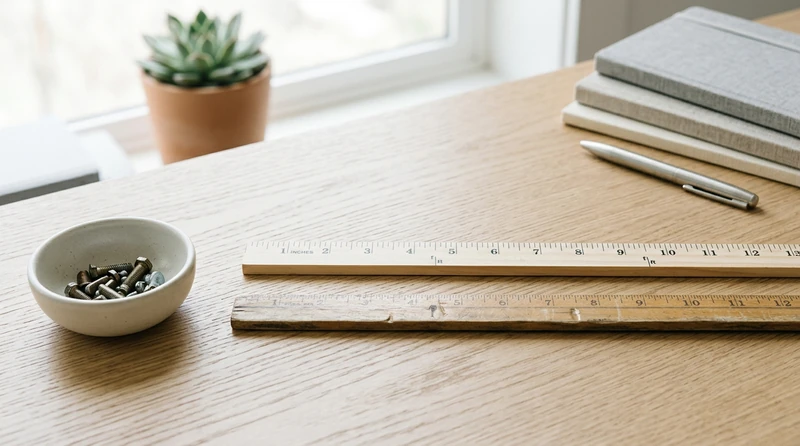 An editorial illustration of a yardstick measuring standard versus actual cost