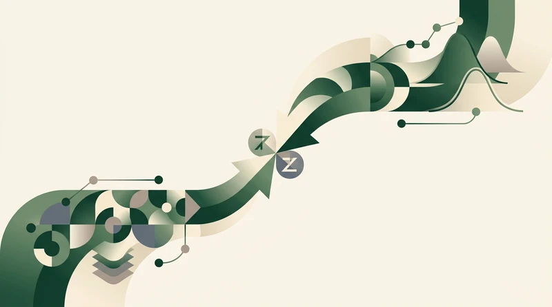 An abstract illustration of two diverging arrows representing a choice between two tests